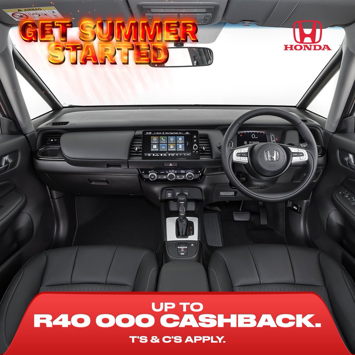 HondaSA's tweet photo. It’s time to get wild this summer! Visit our website to learn more on how you can get up to R40 000 Cashback. T's & C's apply
#HondaSA #GetSummerStarted
Learn More: https://t.co/BDAn6GU9NC https://t.co/N3XsHwhpFo