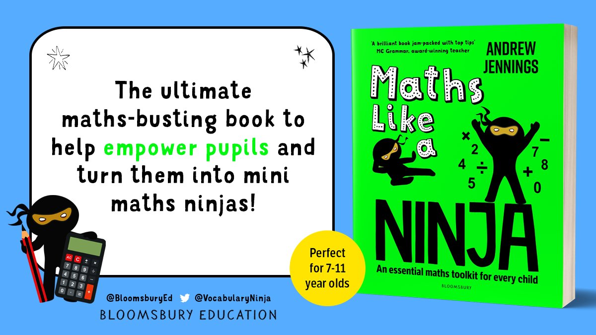 Looking for ways to make maths fun and engaging? ➗ ✖️ 

Pick up a copy of Maths Like a Ninja by <a href="/VocabularyNinja/">Vocabulary Ninja</a>, it’s jam-packed with key concepts, mathematical vocabulary and practical advice!

PRE-ORDER NOW:
Amazon: amzn.to/3W18mYu
Bloomsbury: bit.ly/3VHurf9