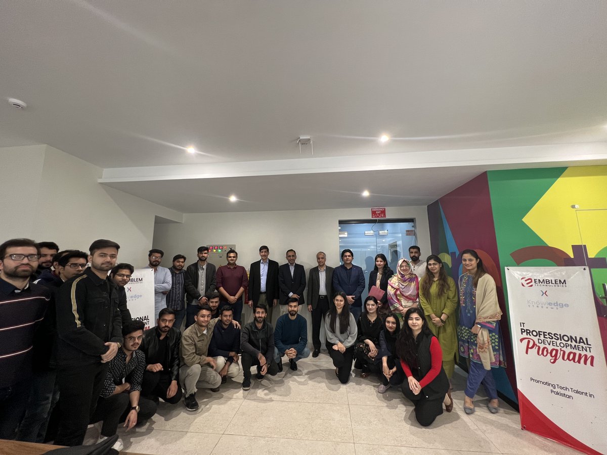 emblemtech's tweet photo. Emblem has officially partnered with KnowlEDGE Streams. We were honored to host S. Sohail H. Naqvi and Komal Masood for official contract signing ceremony. The program includes skills essential to success in a world-class software development environment.
#opportunity https://t.co/zzsFckZqzQ