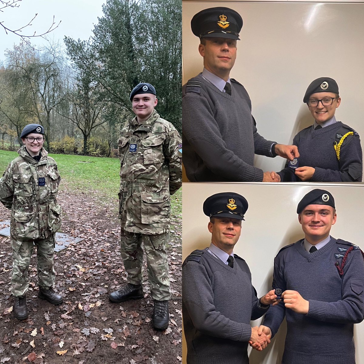 Congratulations to the newest members of our Cadet Warrant Officer cadre. CWO Williams and Sutton from @1211AirCadets. We look forward to seeing you both continue to progress and fro you supporting the wider Wing.