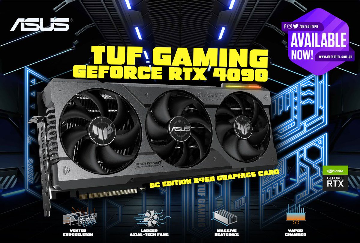 DataBlitz on Twitter "ARMED FOR FLOW. Asus TUF Gaming GeForce RTX 4090