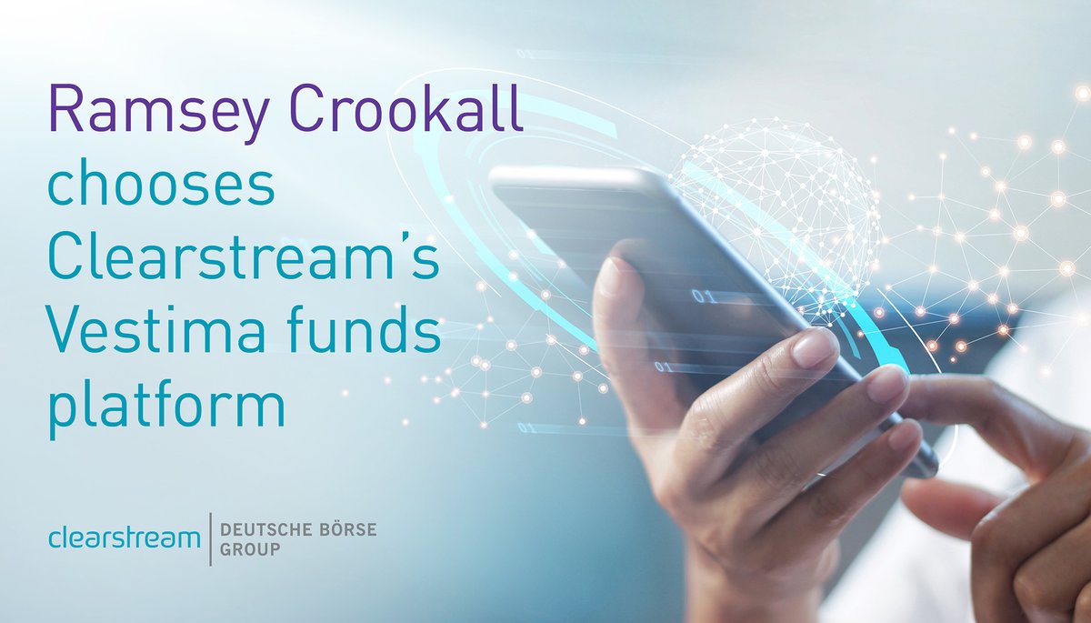 Clearstream (@clearstream) on Twitter photo .<a href="/RamseyCrookall/">Ramsey Crookall</a> has chosen #Clearstream's #Vestima funds platform to manage execution, settlement and safekeeping of fund assets. bit.ly/3YlZfna .<a href="/RamseyCrookall/">Ramsey Crookall</a> has chosen #Clearstream's #Vestima funds platform to manage execution, settlement and safekeeping of fund assets. bit.ly/3YlZfna