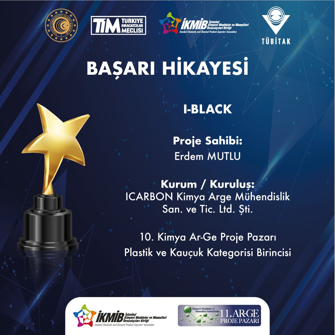 ''Kimyevi Maddeler ve Mamulleri Sektöründe Ar-Ge Proje Pazarı'' etkinliğimizin 11. yılında ''Başarı Hikayesi'' kategorisinde plaket ödülü kazanan proje sahiplerine ve projelerin paydaşlarına başarılarının devamını dileriz.
#ikmib #kimyaargeprojepazarı #argeprojepazarı