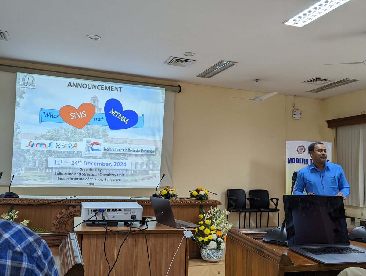 We take this opportunity to announce that Modern Trends in Molecular Magnetism-IV and Spins in Molecular Systems-III will be organized by the Indian Institute of Science, Bangalore, India.
The conference dates are 11.12.2024 to 14.12.2024.
Stay tuned for more information!!!!!