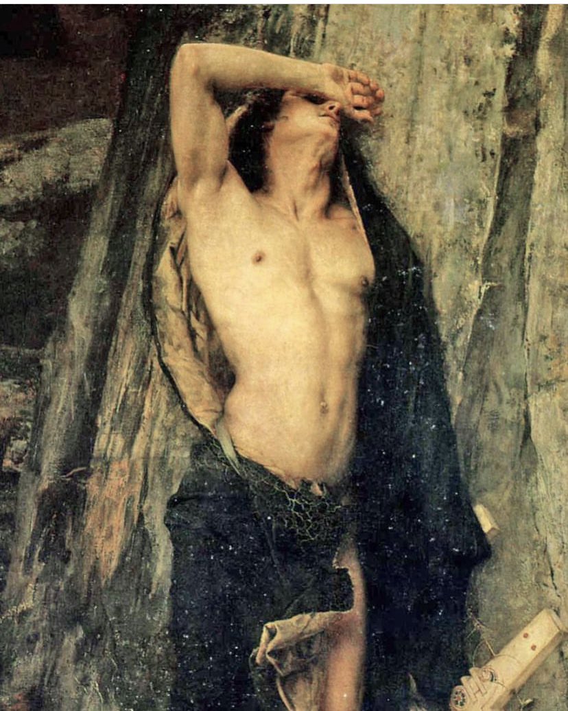 AcademiaAesthe1's tweet photo. Orpheus’s Sorrow by Pascal Dagnan-Bouveret (1852-1929). 🏛️ Musée des Beaux-Arts de Mulhouse https://t.co/1HYZ0yqSaK