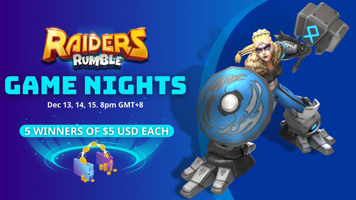 raidersrumble's tweet photo. We are back again with some prizes up for grabs in our game nights! 

This time we are doing 3 game nights in a week! Starting from tonight -> Thursday! 

How to join:
-Follow @raidersrumble
-Retweet 
-Join https://t.co/LjTNcDfqHW

#gamenight #rr #raidersrumble #communitygames https://t.co/IF6dgN6dzE