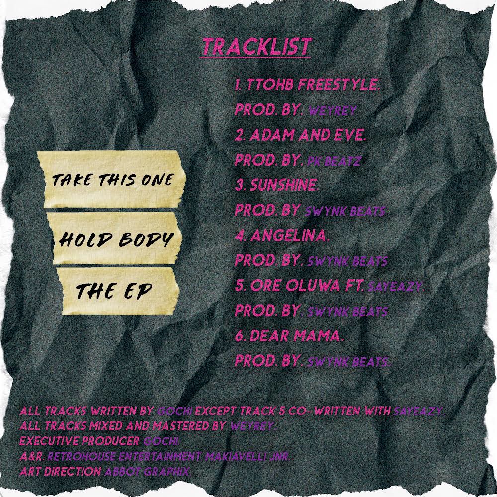 Gochi94's tweet photo. TTOHB Szn π Which of these tracks are you looking forward to??
Got my nigga @Sayeazyofficial Track 5
All tracks M&M by #Weyrey
Artwork by @abbotgraphix
Shout out to @retrohousent
and all the producers involved in making this project possible β€οΈ Friday We feast π
#TTOHB https://t.co/ZUkSr7YMwe