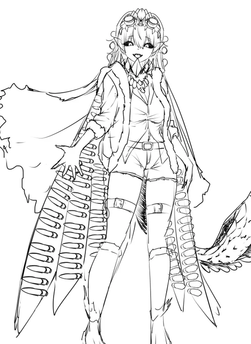 バゼル擬ラフ
翼が銃の悪魔になっちゃった
細かいデザインは変更する可能性大 