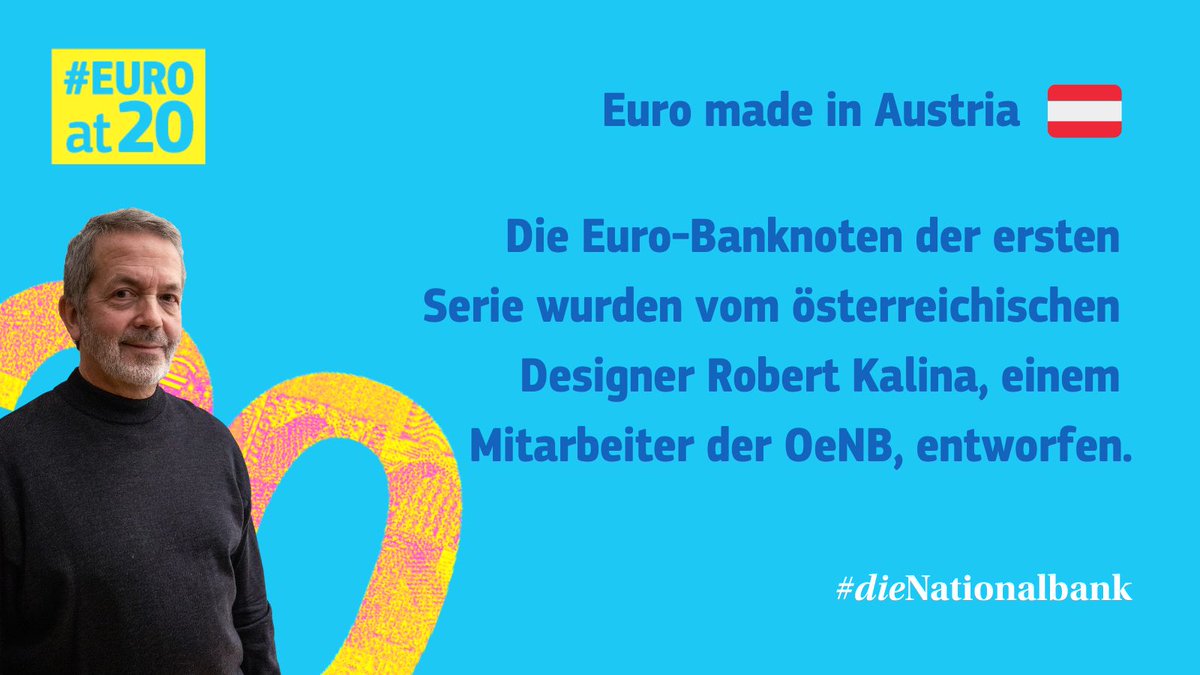 oenb's tweet photo. #TB
💡 Gewusst?
Am 13.12.1996 stellte der Präsident des Europäischen Währungsinstituts, Alexandre Lamfalussy, die Muster der zukünftigen 💶-Banknoten vor.
Der 🇦🇹 Grafiker Robert Kalina gewann den Designwettbewerb der Euro-Banknotenserie 🎉👌 https://t.co/DUEovpDzTk
#EUROat20 https://t.co/UZl8QJAcYU