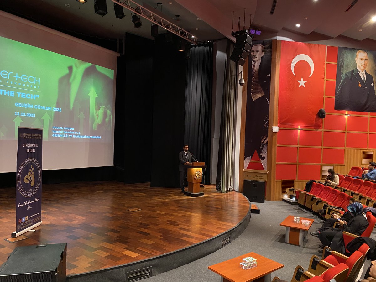 entertechtr's tweet photo. 📍@iucgirisimcilik kulübü tarafından düzenlenen "Gelişim Günleri'22" etkinliğine katılım gösterdik.

Entertech Girişimcilik ve Ticarileşme Müdürümüz Volkan Okutan, açılış konuşmasında @iu_cerrahpasa öğrencilerine ilham kaynağı olacak girişimcilik örneklerinden bahsetti. https://t.co/acHyWEpty3