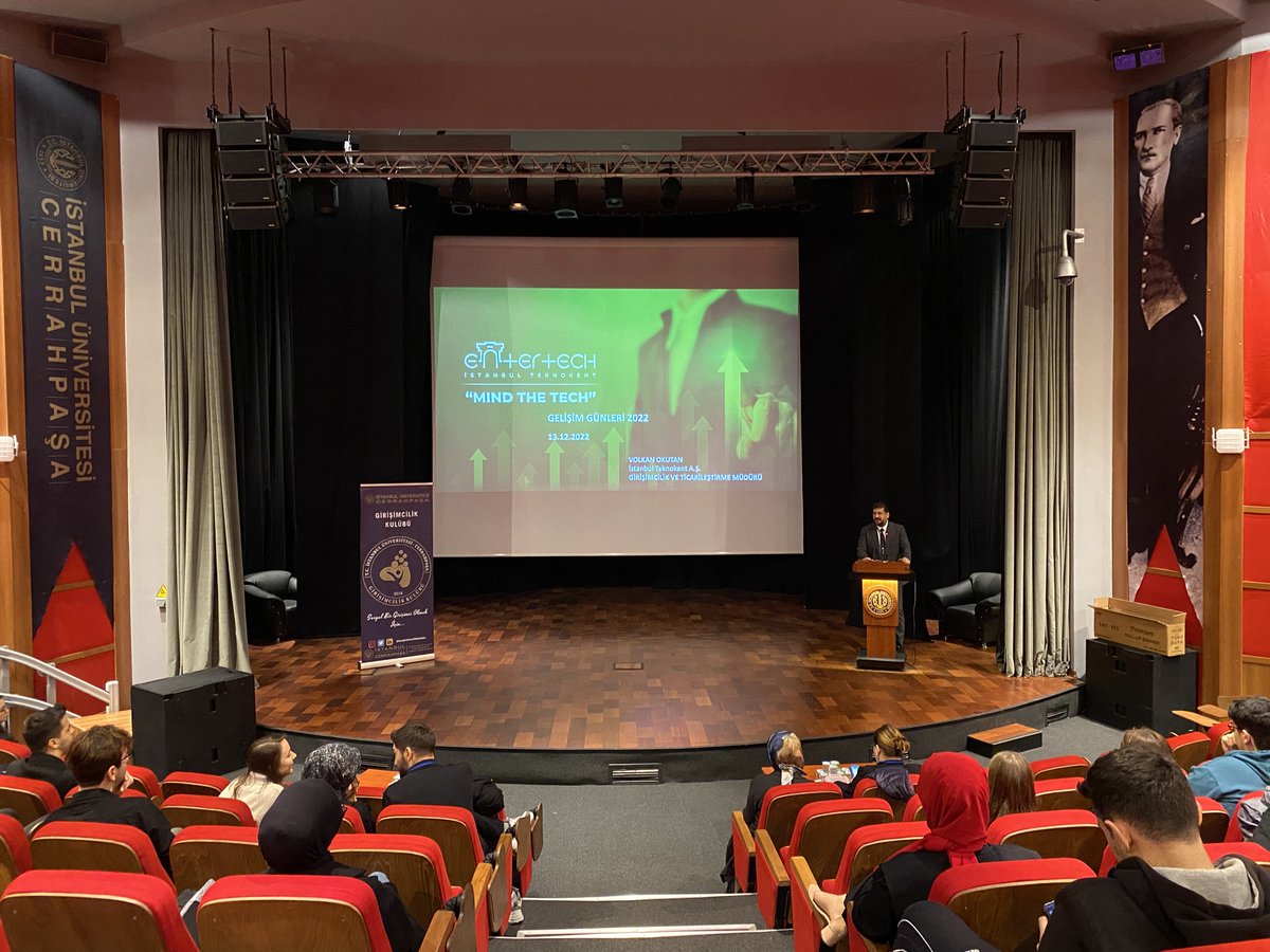 entertechtr's tweet photo. 📍@iucgirisimcilik kulübü tarafından düzenlenen "Gelişim Günleri'22" etkinliğine katılım gösterdik.

Entertech Girişimcilik ve Ticarileşme Müdürümüz Volkan Okutan, açılış konuşmasında @iu_cerrahpasa öğrencilerine ilham kaynağı olacak girişimcilik örneklerinden bahsetti. https://t.co/acHyWEpty3