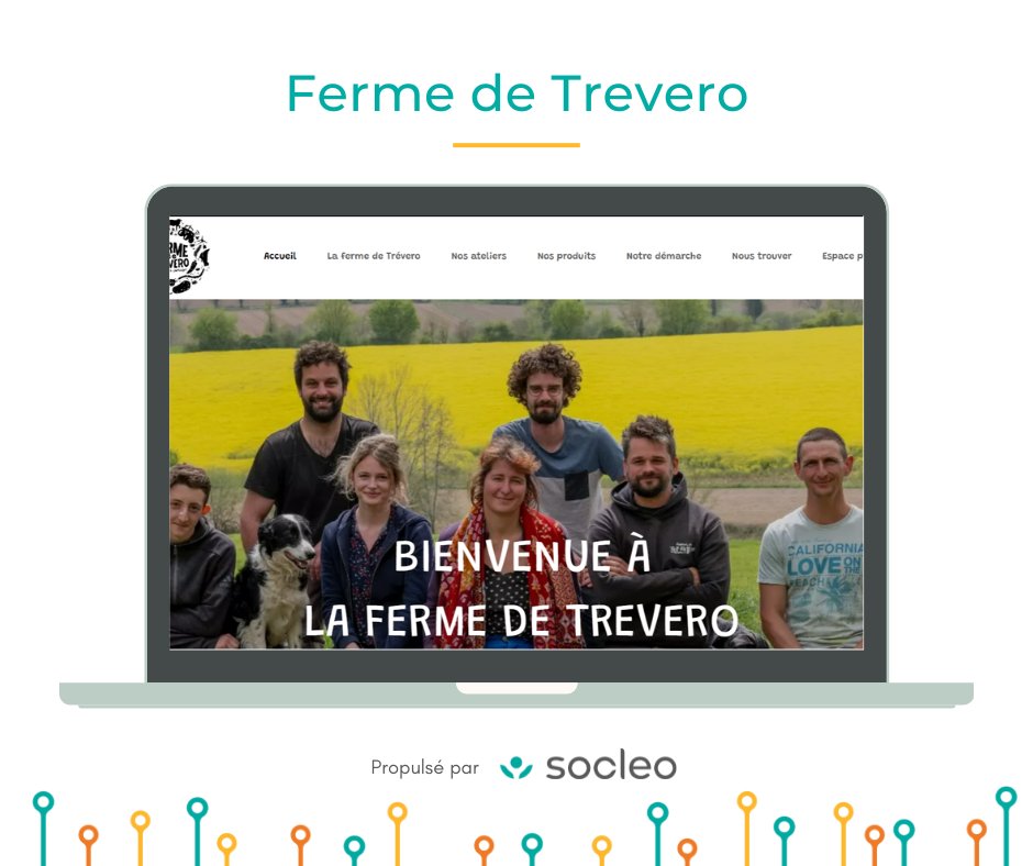 Installée dans le Morbihan, la #Ferme de #Trevero cultive sur 90ha des céréales et offre à ses poules, vaches et porcs une vie au grand air. Equipée depuis début 2021 de Socleo, nous mettons ce mois-ci son site à l'honneur. Découvrez ses produits variés ! bit.ly/Trevero