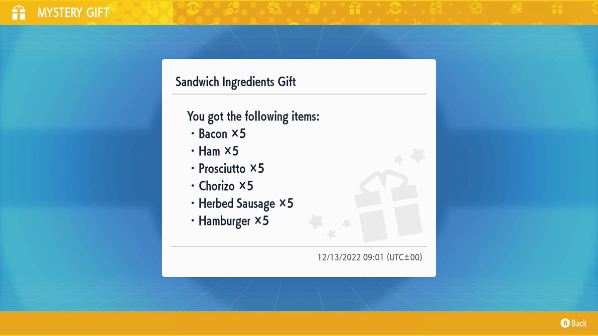 SerebiiNet's tweet photo. Serebii Update: The second Pokémon Scarlet &amp; Violet distribution for sandwich ingredients has begun. Get a random set of ingredients.
Code: LETTUCEBAC0N
Runs until December 18th at 14:59 UTC

Details @ https://t.co/gDbXkHSvkT https://t.co/el0OOZHhHj
