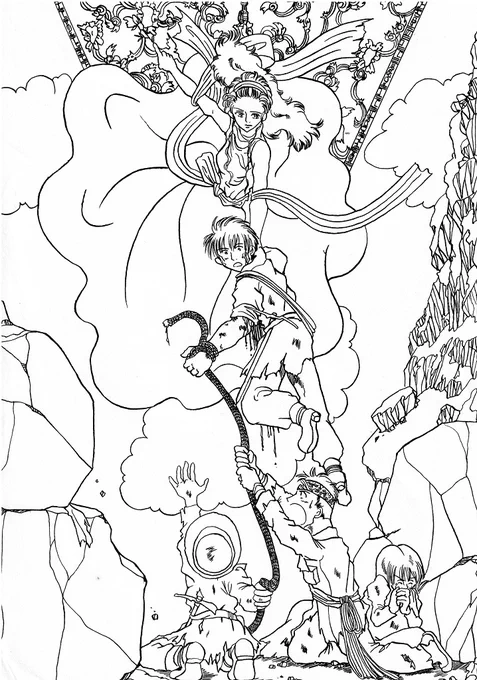 遅くなりました😂美しい世界観、清らかなキャラクターを描かれる ちびいぬいぬ@JwTpxCW13P1rieAさんからバトン戴きました。その節は素敵なご紹介をありがとう😆💓過去作品から自分世界が炸裂してるイラスト探して来ました。絵柄やテーマが変わってないのがバレバレですね😂https://t.co/6fNR6XyNJT 