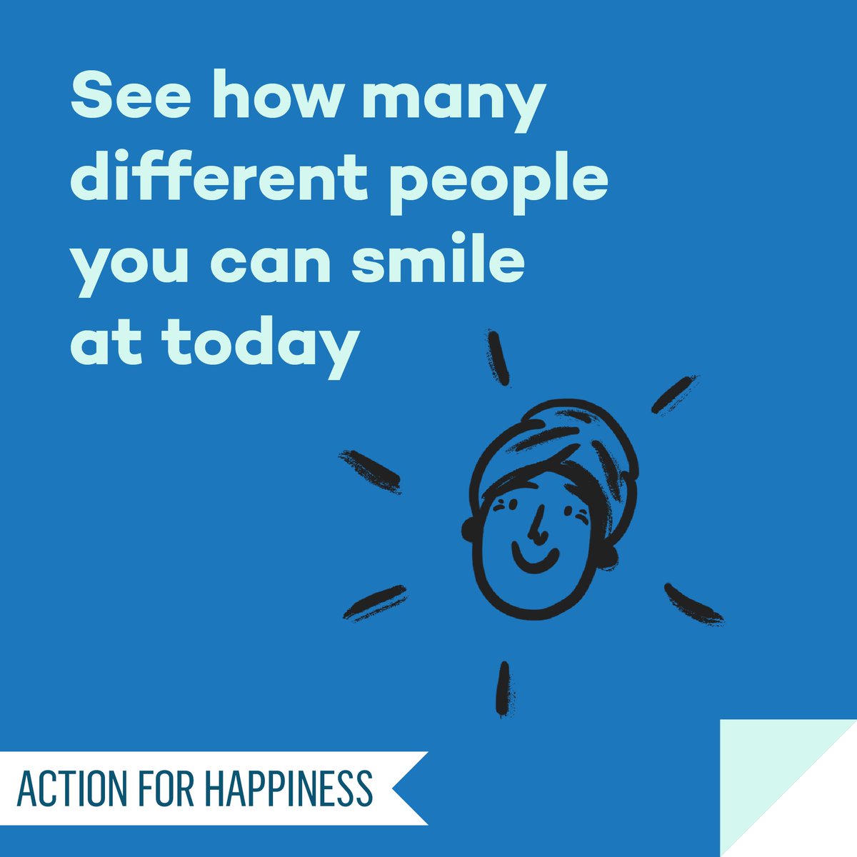 actionhappiness's tweet image. Do Good December - Day 13: See how many different people you can smile at today 😊 actionforhappiness.org/december #DoGoodDecember