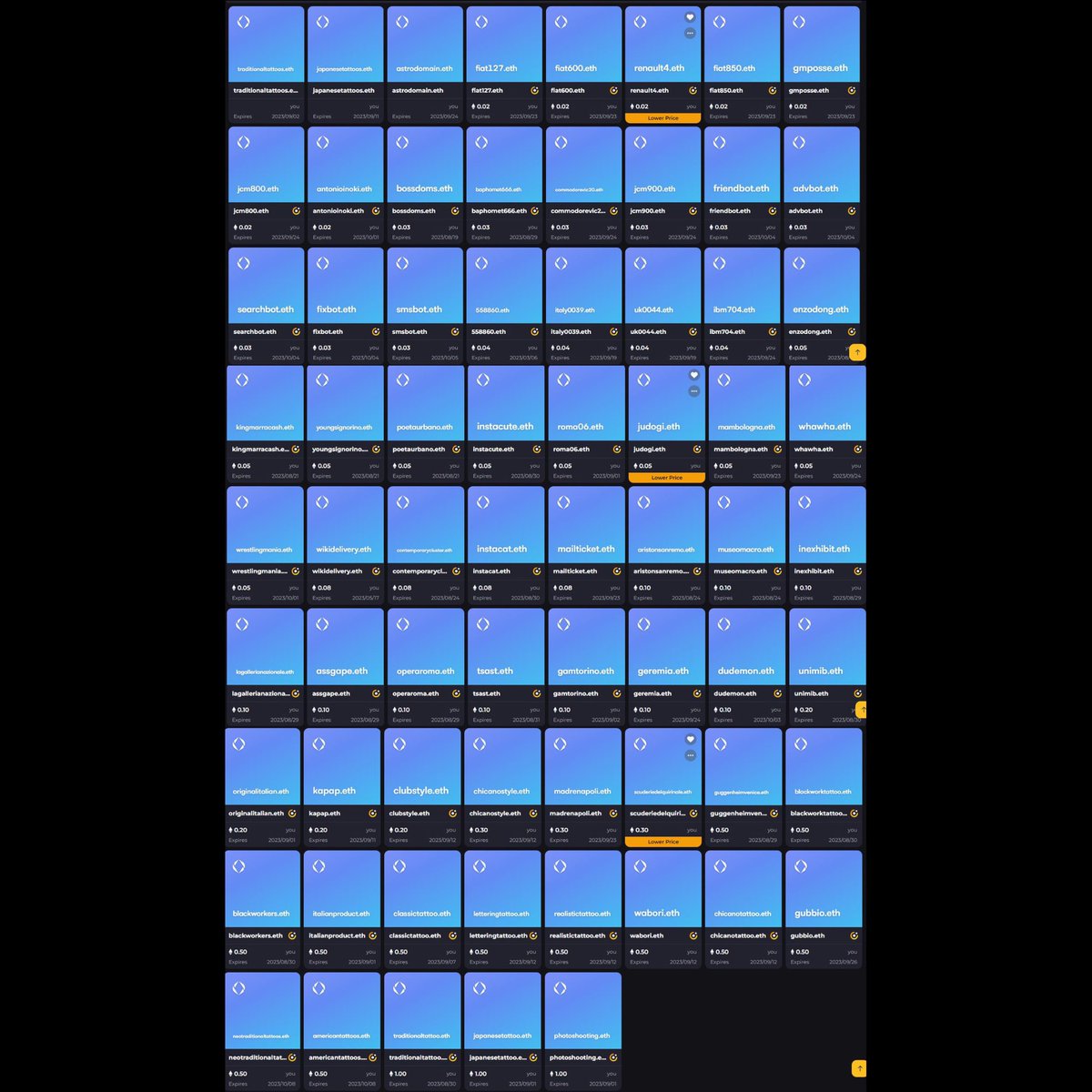 <a href="/megan_elrod/">MeganOverlord.eth</a> Here a lot of great #ens under 1 ✨
All listed on <a href="/ensvision/">Vision.eth</a> and Oc