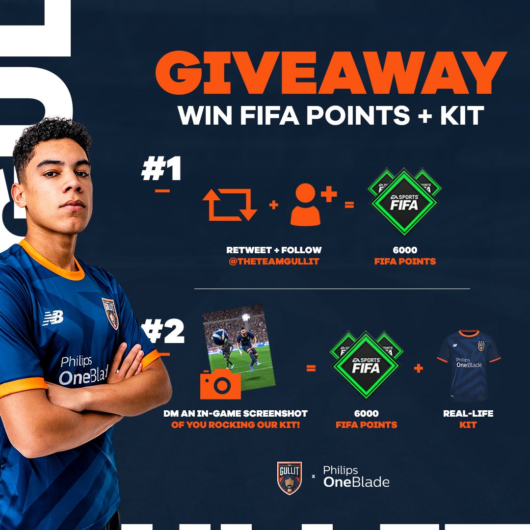🎁 𝗚𝗜𝗩𝗘𝗔𝗪𝗔𝗬 🎁

Want to win our new kit and 2x 6.000 FIFA Points? 😏

1️⃣ RT &amp; Follow <a href="/TheTeamGullit/">Team Gullit</a> to enter for 6.000 FIFA points! 💸

2️⃣ Share a screenshot of you rocking the TG kit in FIFA23 for the 6.000 FIFA points &amp; our real-life kit.

Winners picked on Dec 15! 🍀
