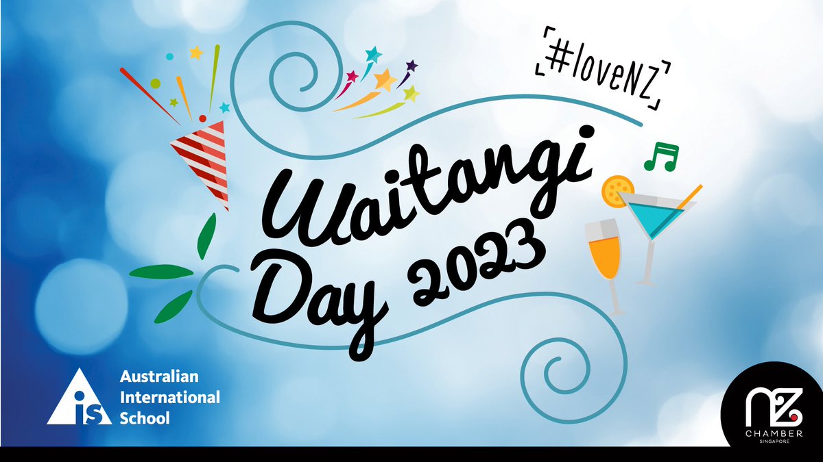 Waitangi Day Family Celebrations are BACK! Join us on Sunday 19th February at the Australian International School from 2-5 pm, Free Event!  everyone is welcome.
RSVP at nzchamber.org.sg