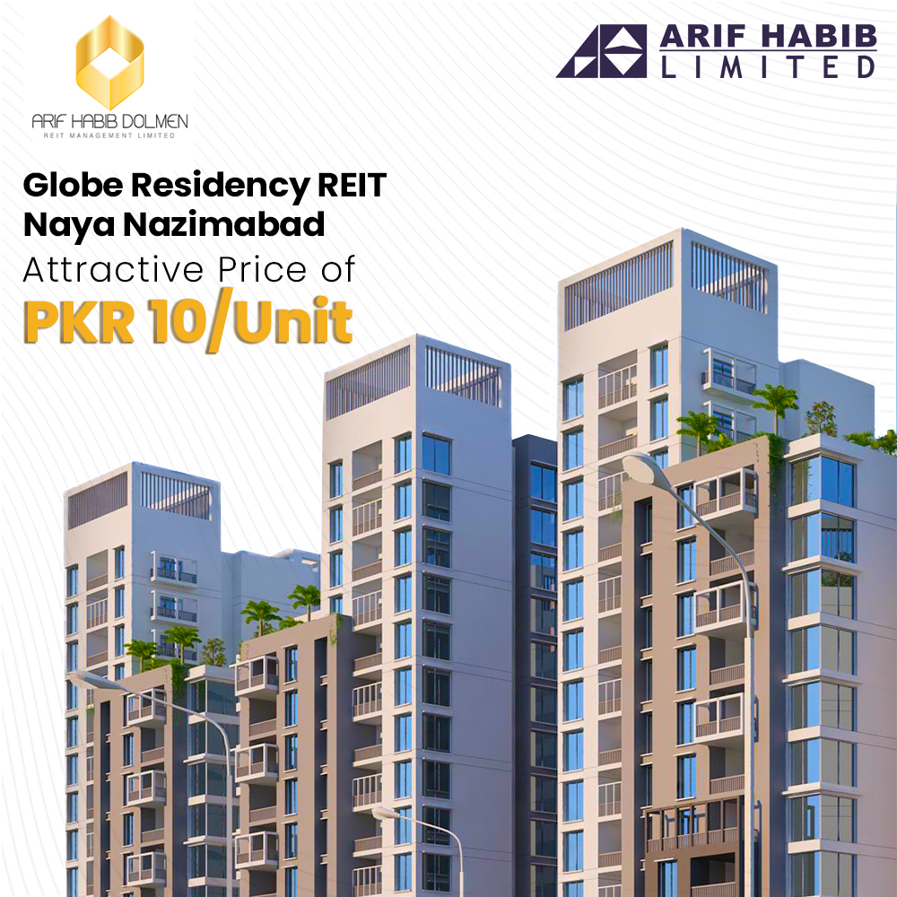 ArifHabibLtd's tweet photo. Globe Residency REIT, Naya Nazimabad has an attractive price of Rs.10/share. A great opportunity to become a part of Pakistan’s first residential Developmental REIT.
Public Subscription: 14 &15 Dec
For more details, please visit https://t.co/v8T5M4v4Fz
#AHDRML #GRR #NayaNazimabad https://t.co/ikPlf2iG9J