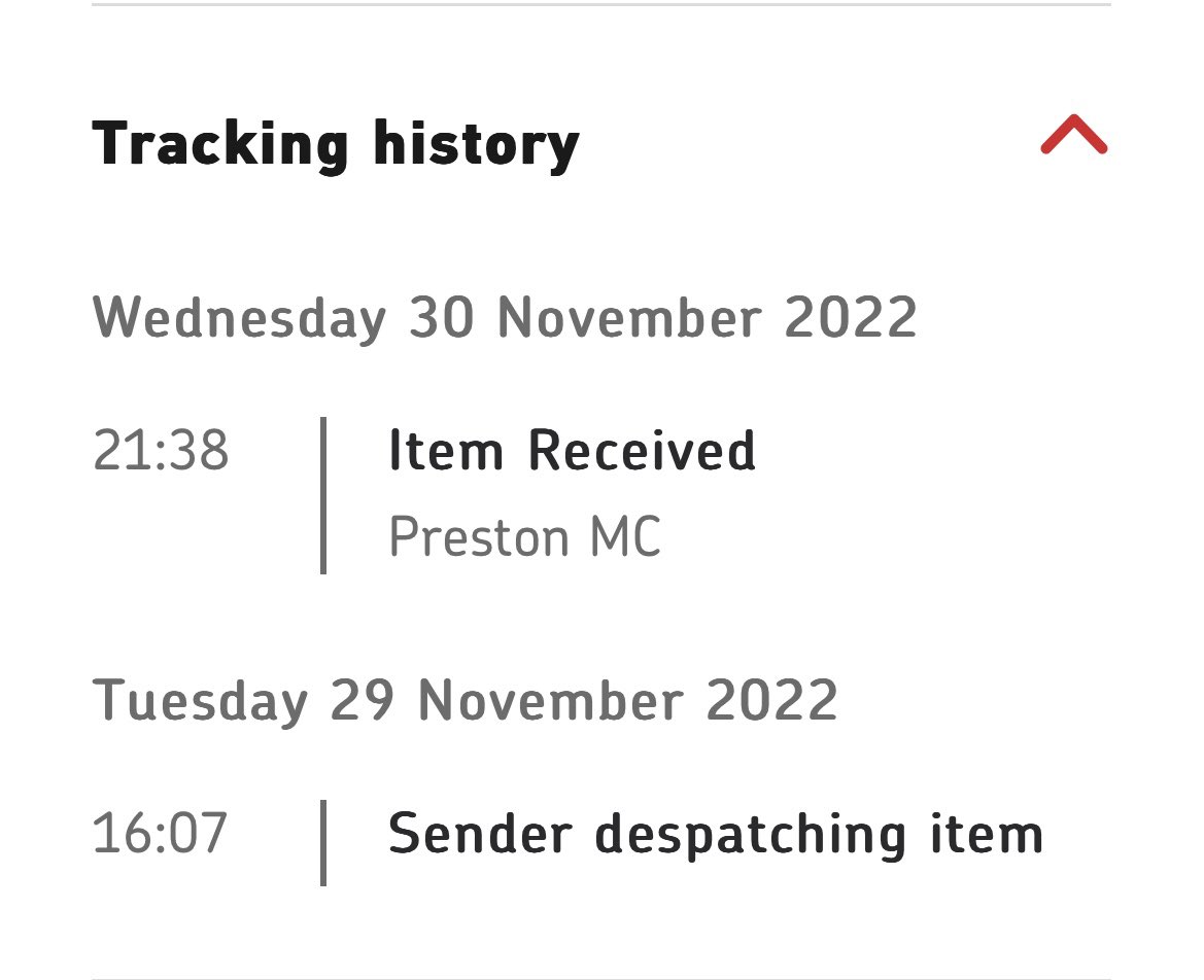 wond75's tweet photo. @RoyalMailHelp May I ask if you can give update on this parcel? https://t.co/hQEjyI7hwQ