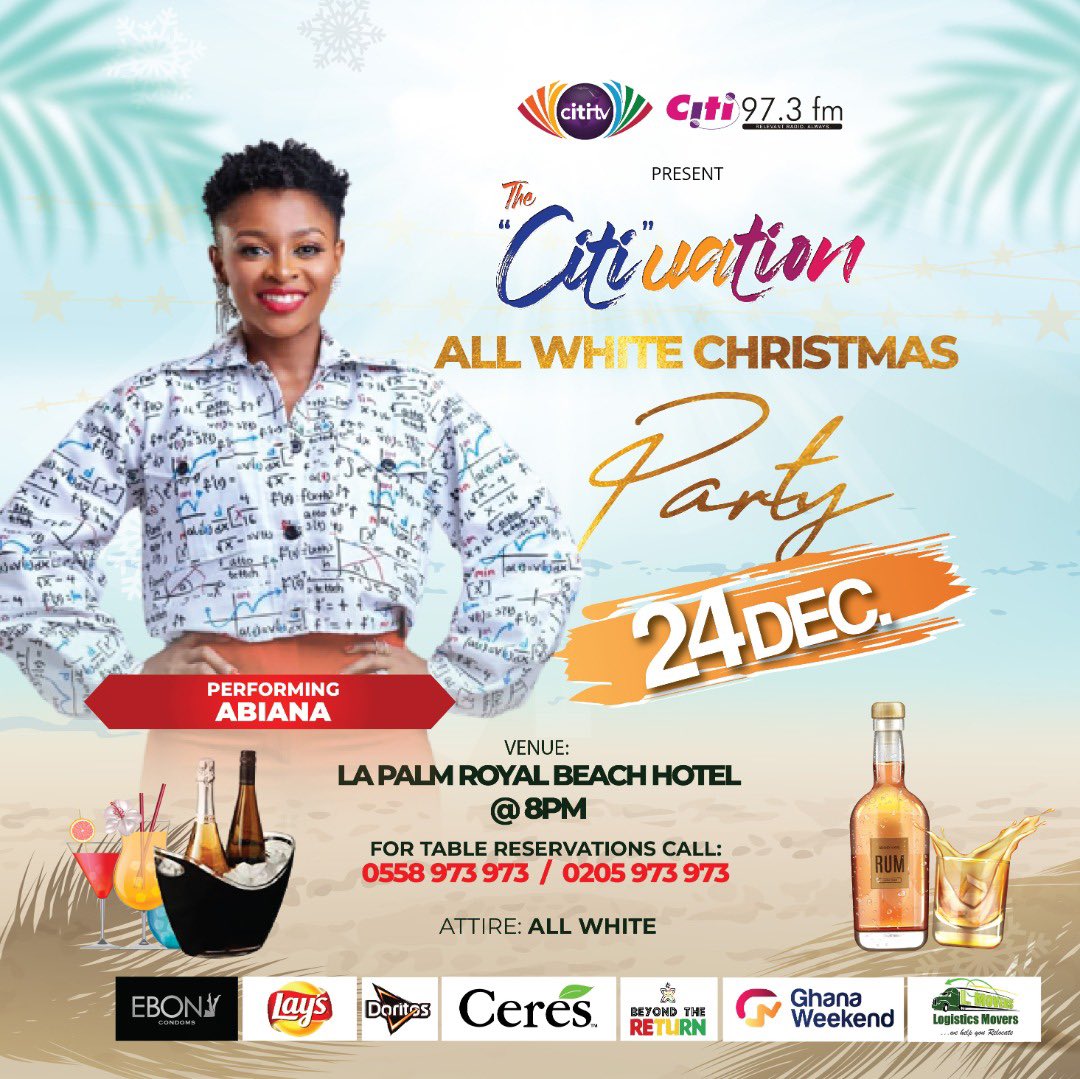Abianamusic's tweet photo. Have you booked a seat yet …. 💛#Cituation is the place to be 24th of December . https://t.co/za91I4WVoq