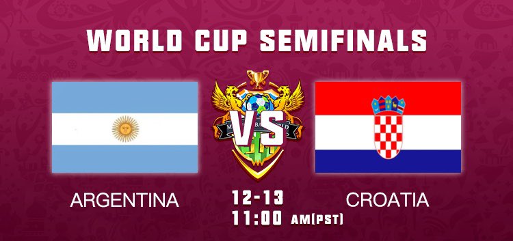MetaFootballWd's tweet photo. 🇦🇷 Argentina 🆚 Croatia 🇭🇷
The first semi-final of the Qatar World Cup has been marked by a head-to-head clash between Lionel Messi and his team.
🔥Join #MetaFootballWorld
🎉Guess the #FifaWorldCupQatar 
https://t.co/jejEWEqQVg https://t.co/PbAVun6Jv5