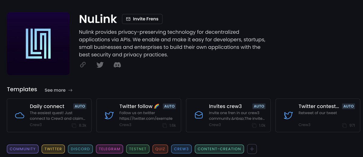 From Dec 15th, We are going to start the experience point(XP) system to track who is the best performer in our community by using CREW3. For details please check the link below👇 
nulink.org/blog-posts/nul…
#crew3xyz #NuLink #BinanceLabs #CommunityEvent