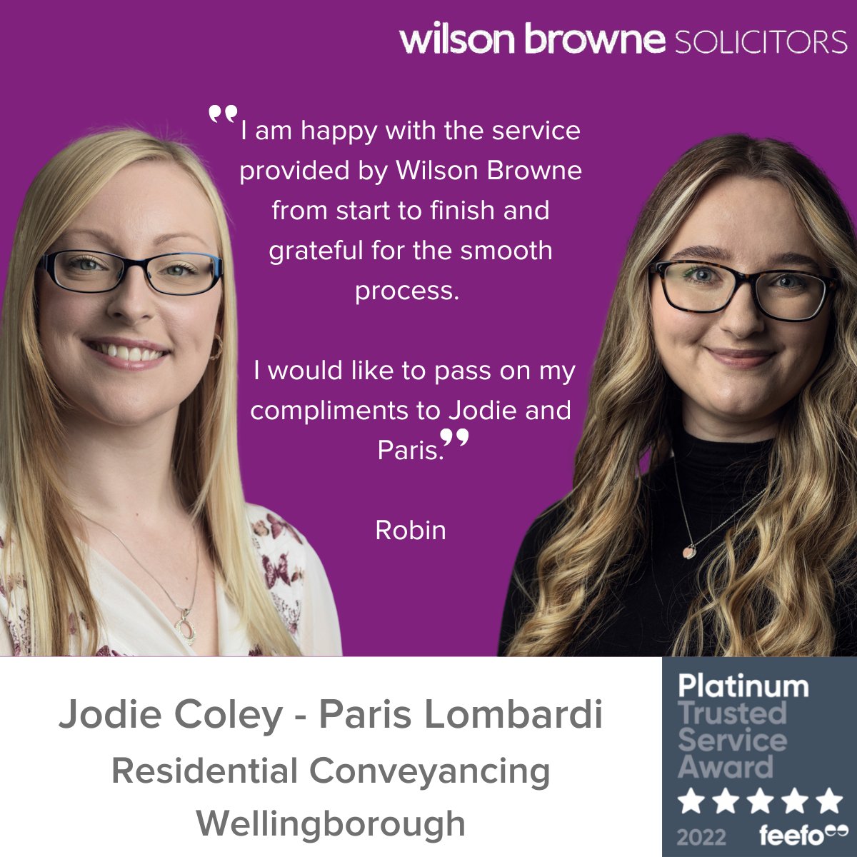 More great comments for Paris and Jodie 👏 👏 #TestimonyTuesday #ResidentialConveyancing #AllTheHelpYouNeed...