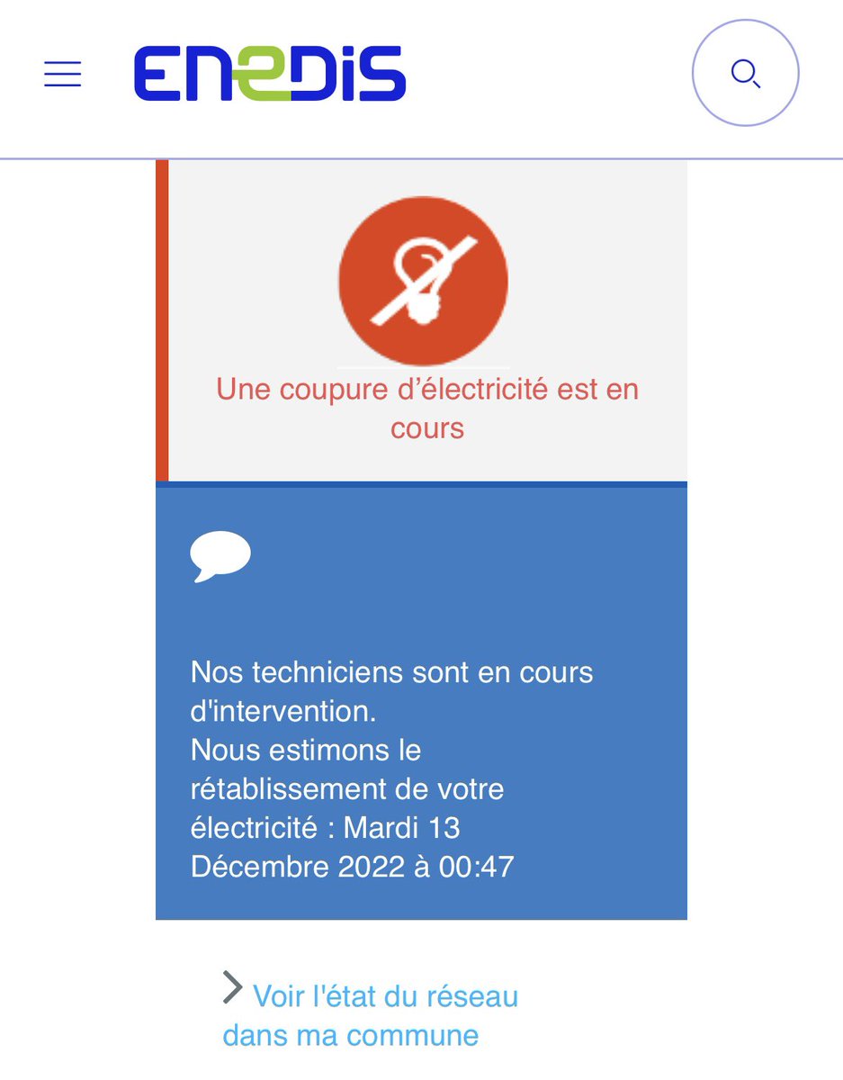 Sinon <a href="/enedis_clients/">Enedis Clients</a> ça va continuer longtemps votre cinéma ? 3 coupures en 4 jours 😡😡😡😡