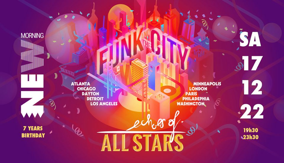 Funkumagazine's tweet photo. Funk★U vous invite à la soirée ECHOES OF ALLSTARS - FUNK & THE CITY : LES 7 ANS ! au New Morning (Paris) le samedi 17 décembre !
Pour gagner vos places, rendez-vous sur https://t.co/RFr0NURUdo
#Echoesof #newmorning #Paris #Funk #Funkumagazine #concours https://t.co/kxtOhsrpfZ