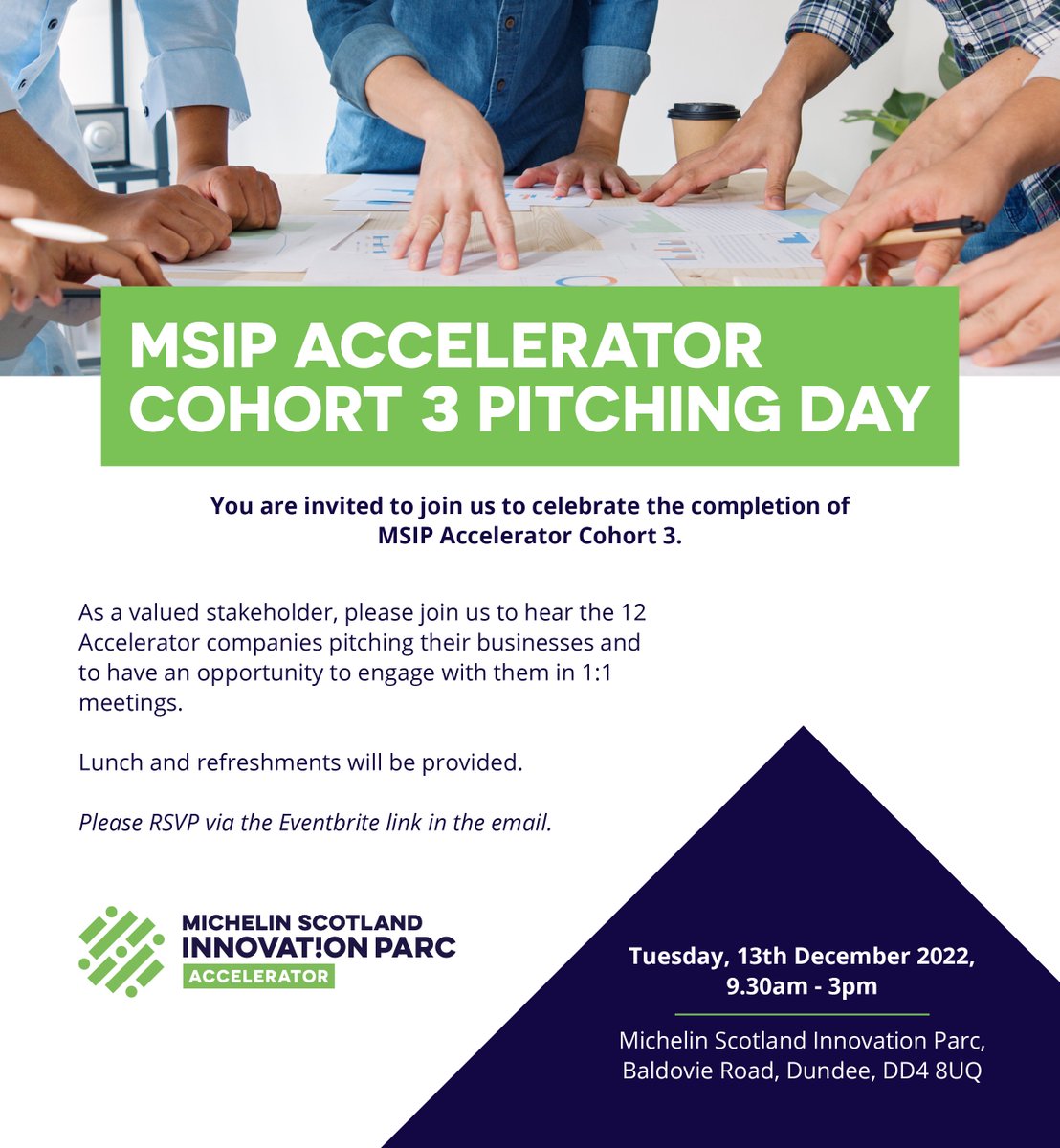 GAS Founder Nick Lyth is guest judging today at the @MSIPDundee Accelerator Cohort 3 pitching day in Dundee!

Nick is excited to meet and hear from some of the companies at the forefront of #sustainability in Scotland ♻️ Find out more about MSIP 👉 buff.ly/3uJDsrZ
