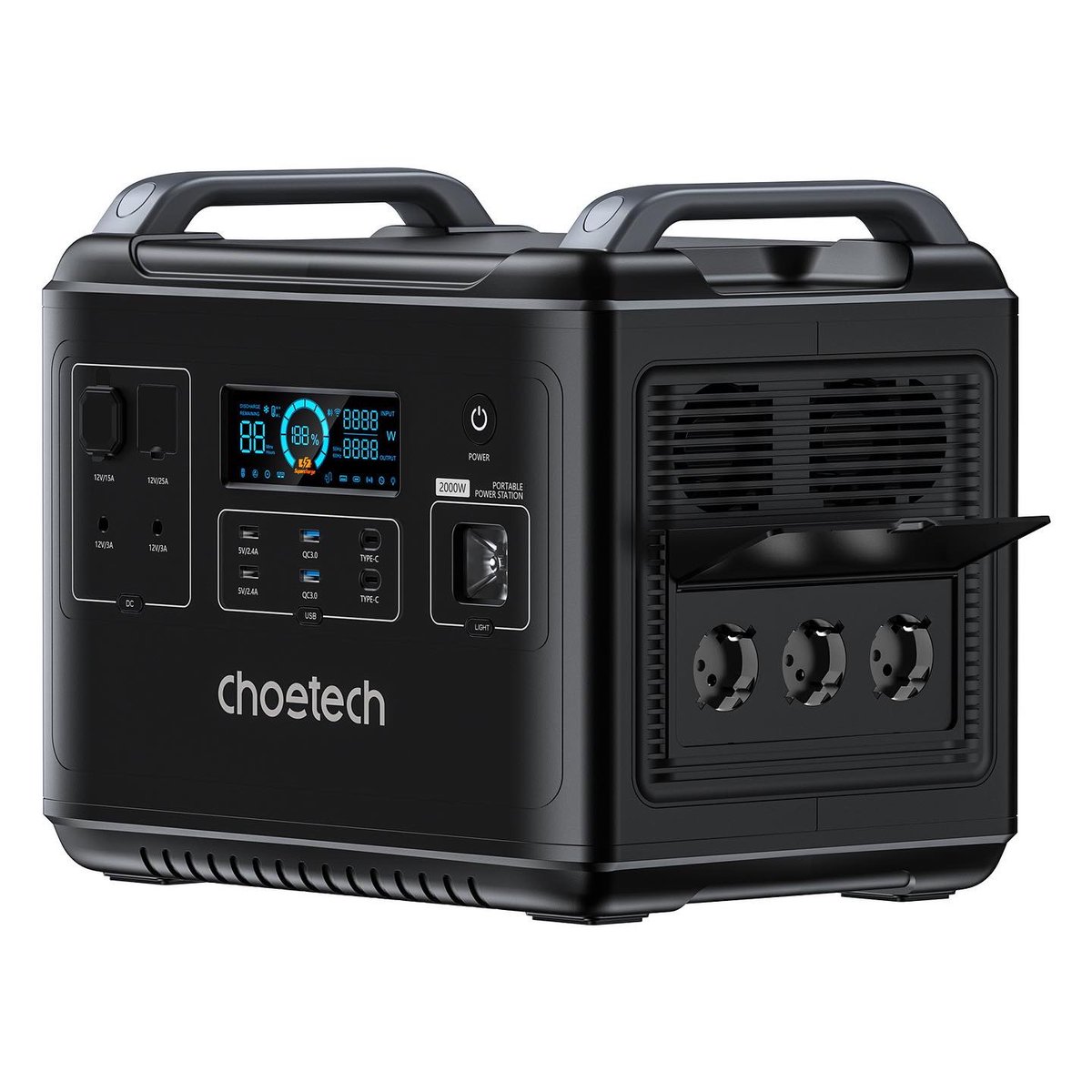 CHOETECH's tweet photo. Choetech’s 2,000Wh Bidirectional Charging Station is designed to provide off-grid power to your electronic devices. Equipped with UPS, our power station will deliver reliable, uninterrupted charge during unexpected blackouts and emergency situations #choetech #power #station https://t.co/lmG9JRAare