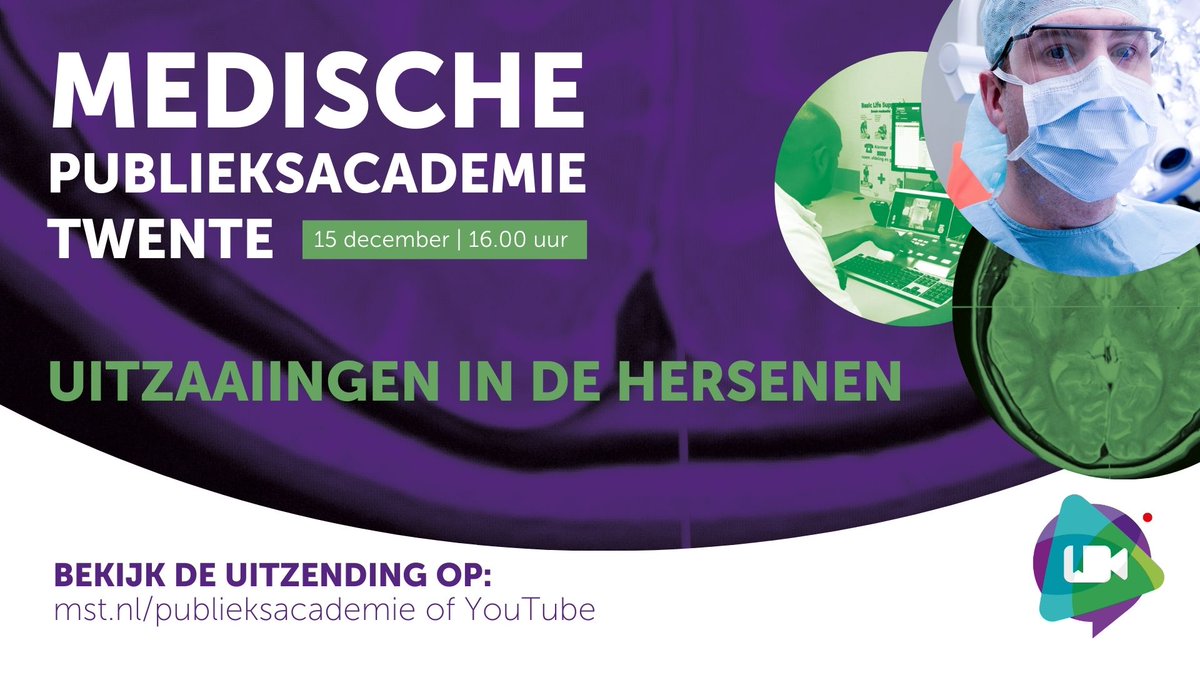 #Hersenuitzaaiingen: Wat zijn de klachten en welke behandelingen zijn mogelijk? 

Ontdek het in deze Publieksacademie, donderdag vanaf 16.00 uur te bekijken via mst.nl/over-mst/medis… 

#MedischePublieksacademieTwente #MST