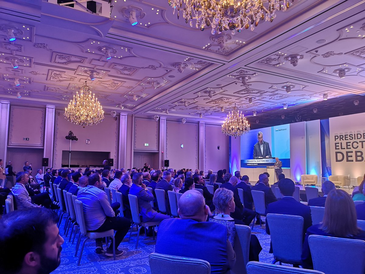 cyprusmail's tweet photo. 🧵 #debatecy 
#Cyprusmail business tech team is at the @techislandcy Presidential debate between @AverofCY @Christodulides @AMavroyiannis
The first debate happening in English and for a dedicated sector of the economy. The #technology and innovation sector.
Stay tuned #Cyprus 🇨🇾 https://t.co/mg7a6xL3GJ