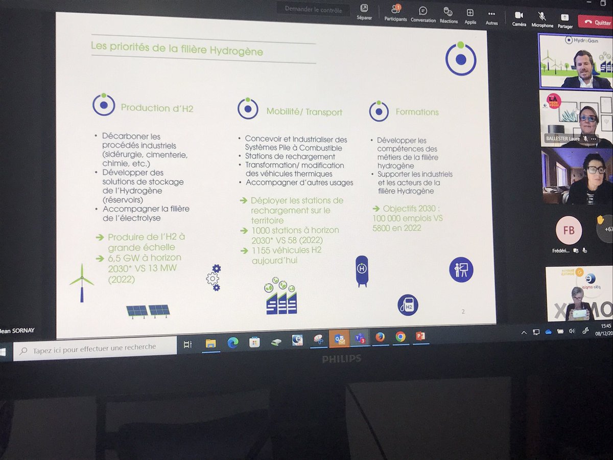 🟢Retour sur le webinaire qui a rassemblé 7️⃣0️⃣ demandeurs d’emploi cadres @poleemploi_ara ➡️ un succès pour le thème #Emplois #competences dans la filière #Energie et focus sur   #hydrogene avec l’entreprise <a href="/hydrogain/">Hydrogain</a> #TousMobilises <a href="/soulat_franck/">soulat franck</a> <a href="/IsaLietar/">Isabelle Lietar</a>