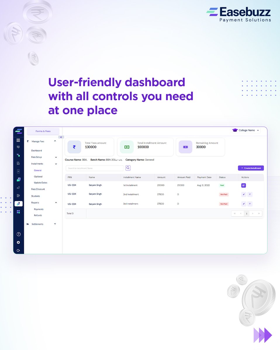 Easebuzz's tweet photo. Looking for fast & easy way to collect student fee payment for education institute?
Experience #FeesBuzz – A comprehensive payment solutions platform for managing end-to-end fee collection process along with payment reminder & automated reconciliation #PaymentsWithEase
#Easebuzz https://t.co/VLNblLoI2A