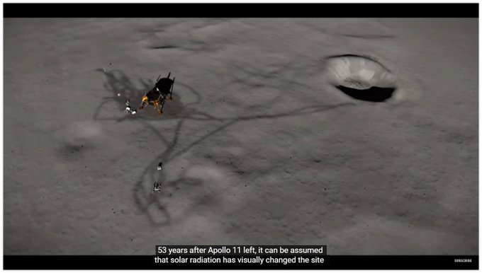 What Does the Moon Landing Site Look Like Today?

neo
917K subscribers
In this video, we will look at what the astronauts of Apollo 11 left behind. With the first people to step foot on the moon, NASA apollo 11 astronauts Neil Armstrong and Buzz Aldrin having left the site, they also left behind different experiments including a seismometer, the laser lunar retroflector and commemorative items such as soviet medals and an apollo 1 mission patch. In this space video I am revisiting a significant historical site, Tranquility Base, that noone has has visited since.