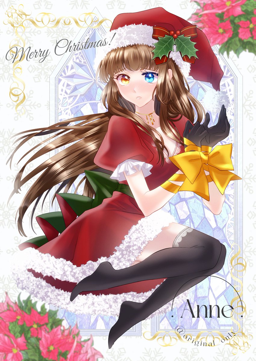 「#私の愛する春夏秋冬  春:ミモザの日 夏:水着絵 秋:ハロウィン 冬:クリスマ」|杏@7/12 OC立ち絵🐈‍⬛のイラスト