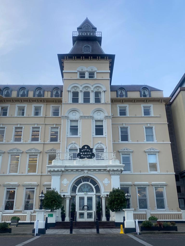 TheGinaLondon's tweet photo. The historic and stately Lady of a hotel where I will be facilitating Today's @ArrowECS_UK conference on technology and cyber security, culminating in my one on one interview with #Irish Rugby head coach Andy Farrell!
#technologynow #arrowecs #arrowecsireland
@royalmarine https://t.co/EQe67EyZaG