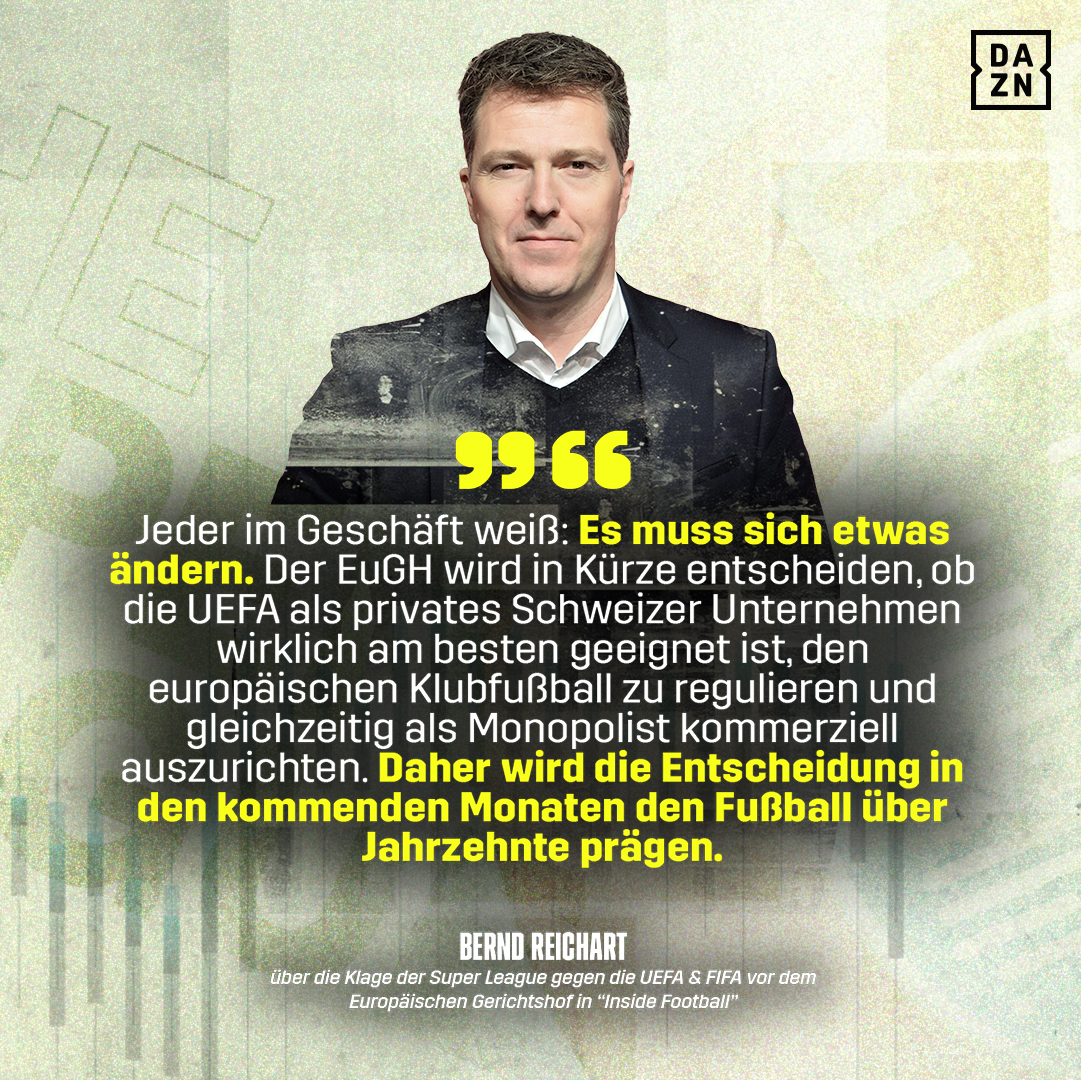 DAZN_DE's tweet photo. Wie zufrieden wärt ihr mit einer signifikanten Veränderung des Fußballs? #InsideFootball wird präsentiert von der Deutschen Vermögensberatung. https://t.co/j0w5yeMvz2