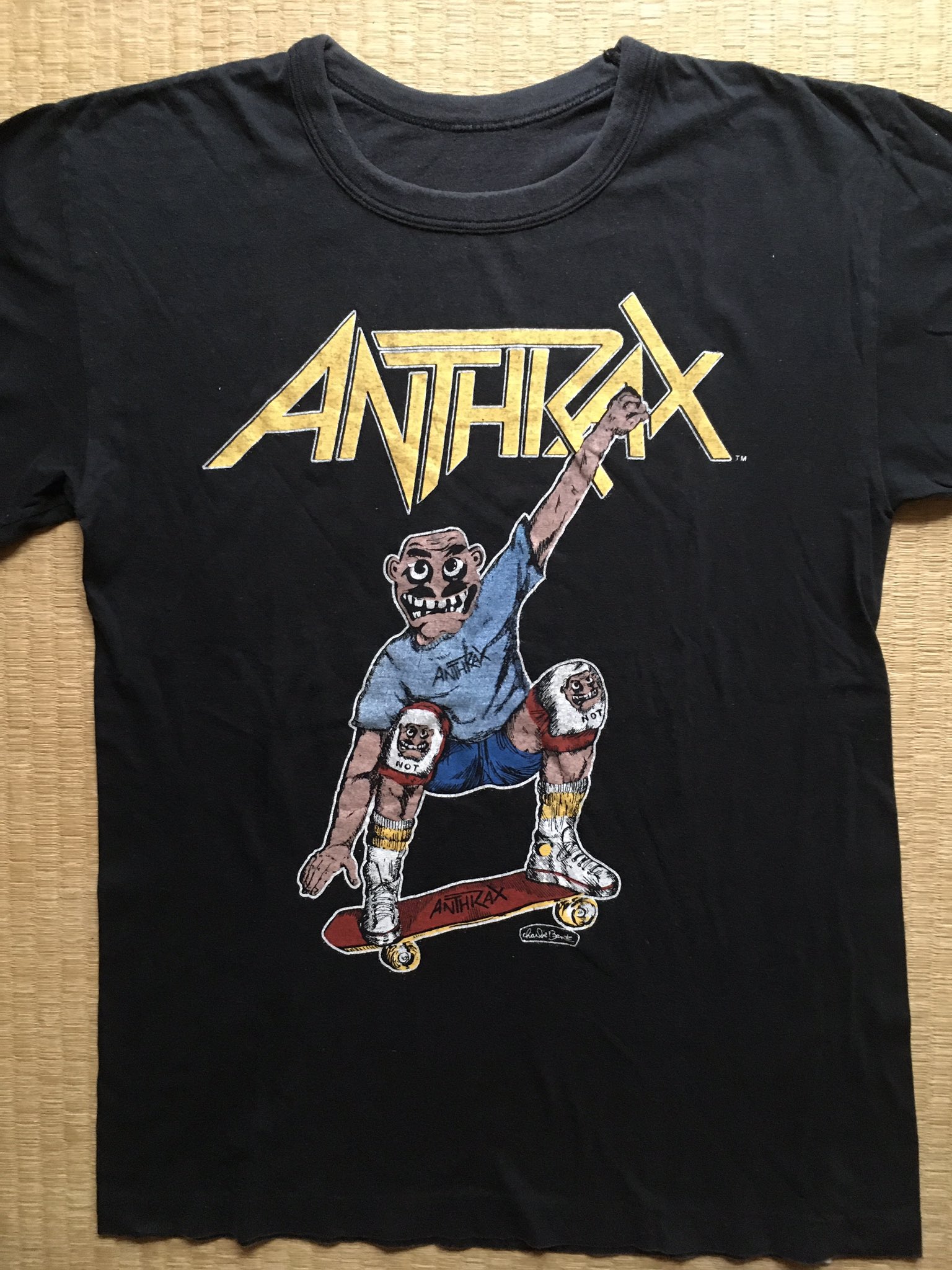 デッドストック未使用88年ANTHRAXアンスラックス日本公演Tシャツ