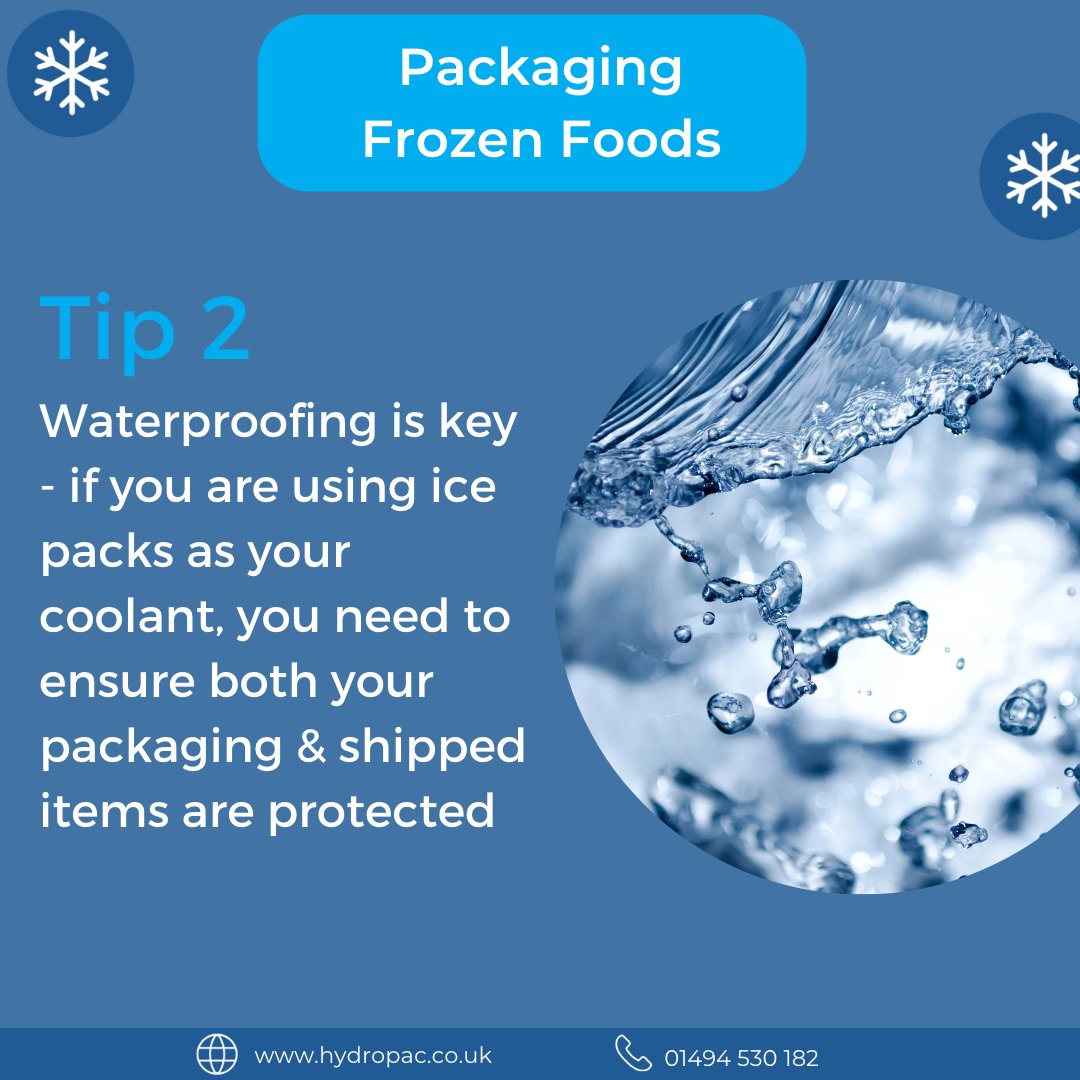 HydropacLtd's tweet photo. Our 2nd tip for shipping frozen foods is to consider waterproofing - ensure your products are protected from any moisture during their journey. 

Our ice packs are burst tested to 200kg offering a superior alternative to dry ice! https://t.co/dId9bcZnqf

#icepacks #foodshipping https://t.co/opDSygLxd4