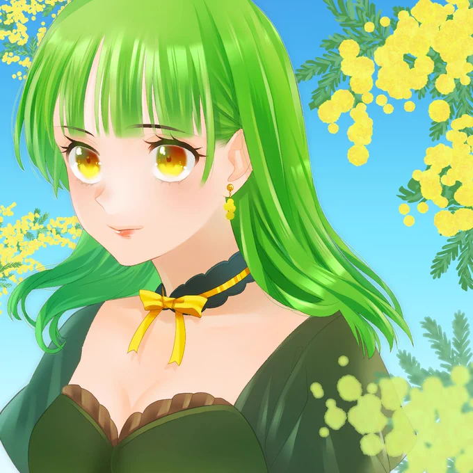 #私の愛する春夏秋冬  春:ミモザの日 夏:水着絵 秋:ハロウィン 冬:クリスマス