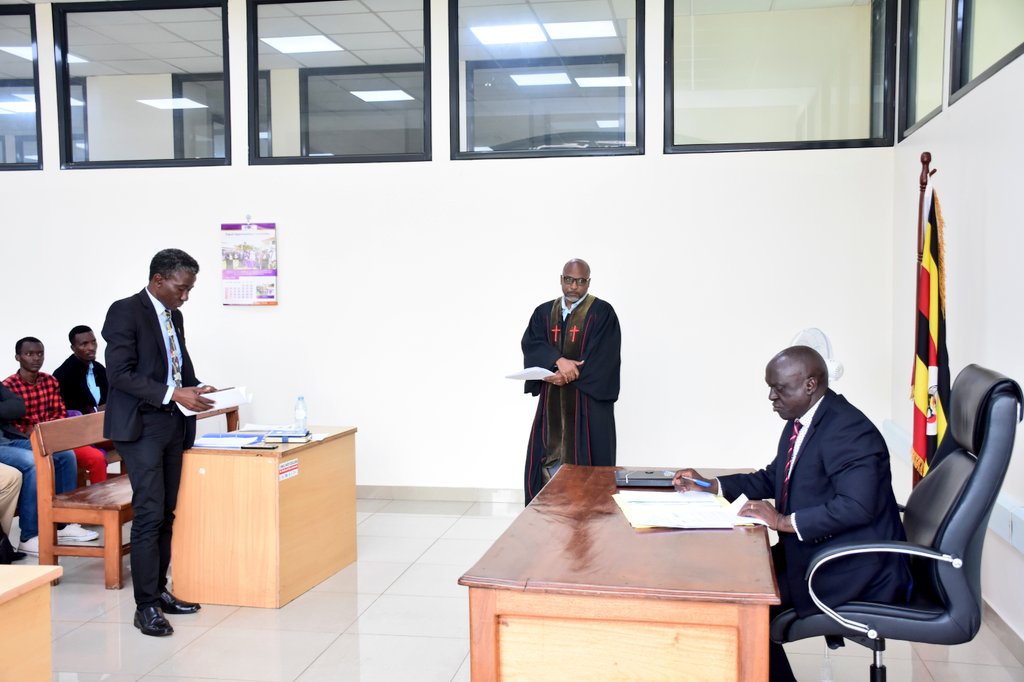 cehurduganda's tweet photo. Happening now » The hearing of complaint EOC/CR/123/2019, CEHURD Vs @martinssempa at the Equal Opportunities Commission (EOC).

We are before the Vice Chairperson of the Commission Member, Joel Cox Ojuko.

Follow updates via #EndHIVStigmaUG #HIVNotMyFault https://t.co/JbVBiPSd8o