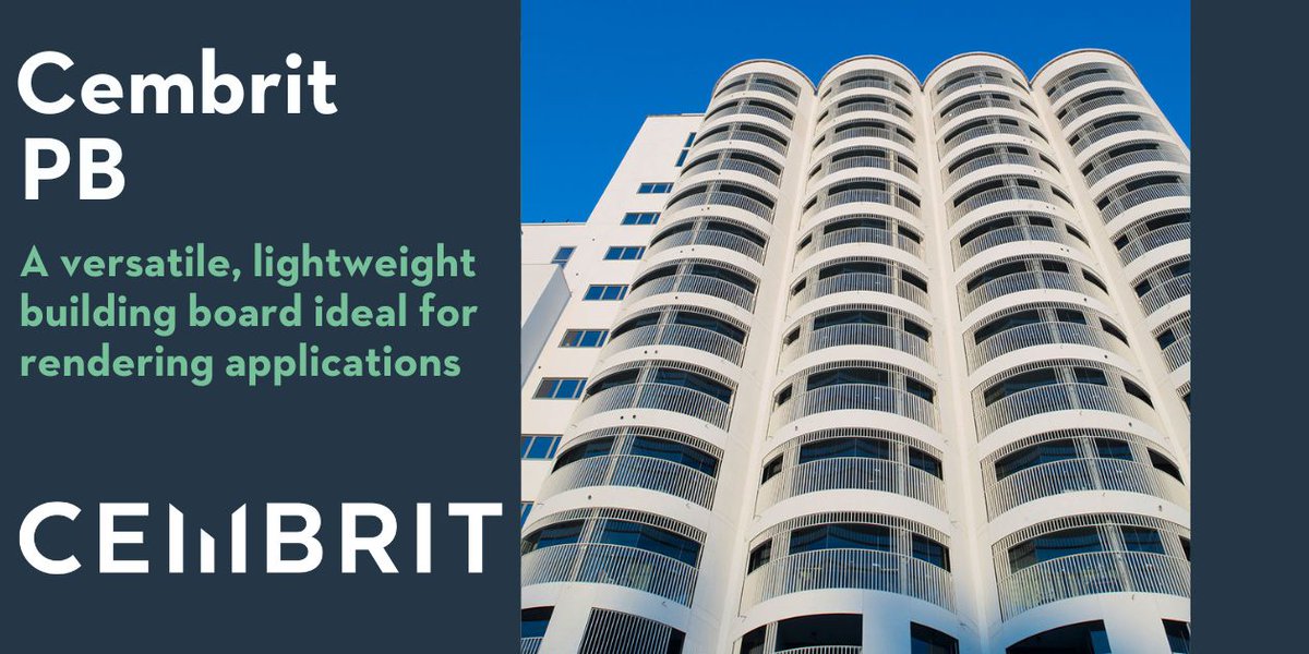 Cembrit PB fibre cement building board is lightweight, easy to cut and fix. It can be used on a range of projects and buildings.

More Information: ▶️ lnkd.in/dBfrKfRP

#cembrit #construction #constructionmaterials #architect #design #facade