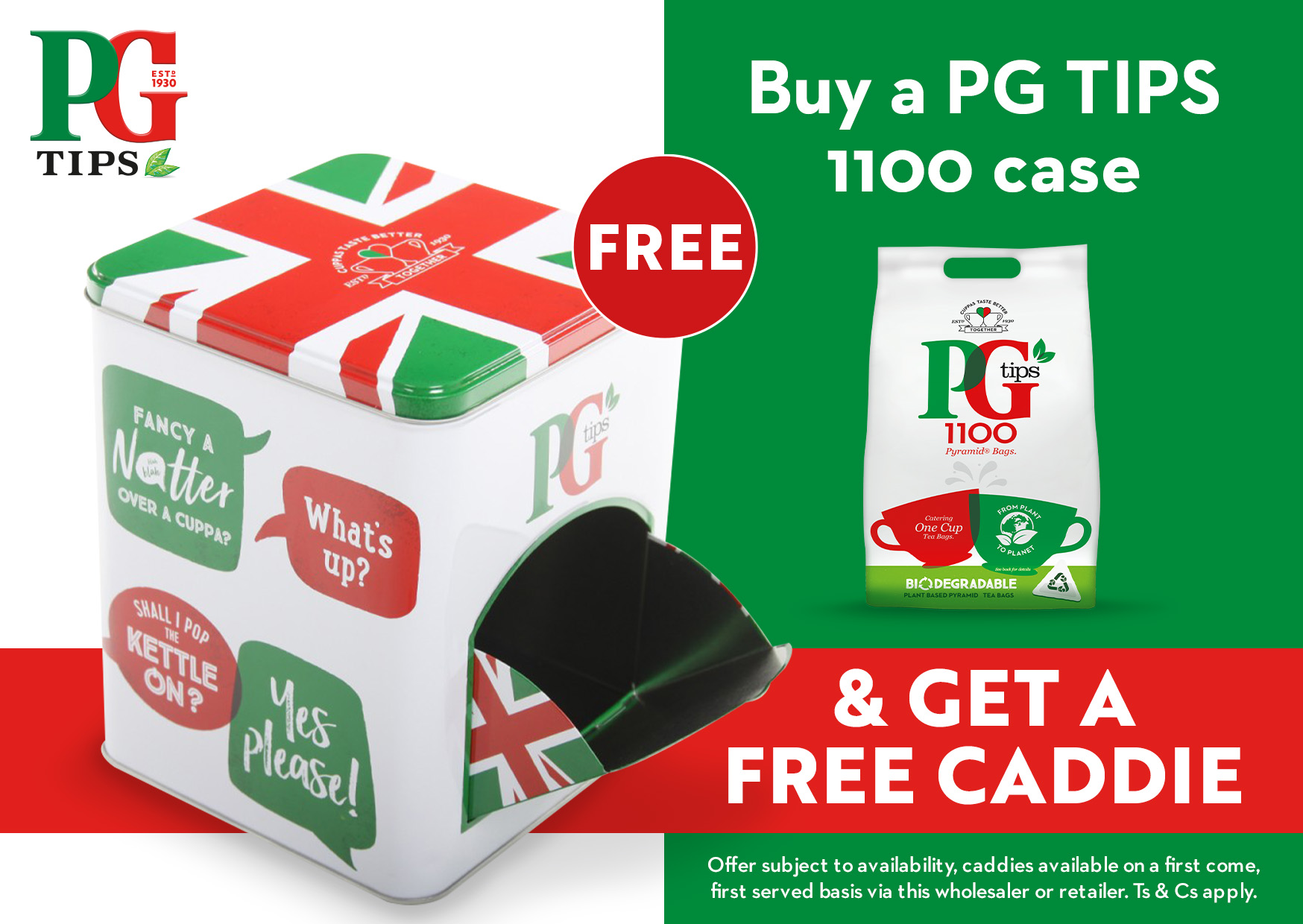 Bar Kitchen Magazine on X Have you received your FREE PG Tips Caddy Get one FREE when you purchase a 1100 case of PG Tips https t 2ZUC8oarHS X