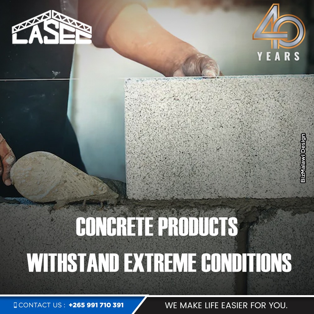 Bizmalawi's tweet image. When you’re building a strong foundation, you need materials that’ll withstand extreme weather conditions with ease. That’s what LASEC.

Contact 0991 710 391
More info: bizmalawionline.com/listing/lasec-…

#LASEC #Relaibility #Quality #Concrete #Cnstruction #LASEC #Malawi