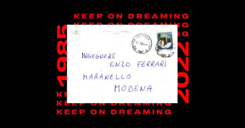 Ferrari's tweet photo. We believe there is no greater gift than rediscovering your dreams, so this festive season we decided to make some of them come true. 
Happy holidays from #Ferrari.
#KeepOnDreaming