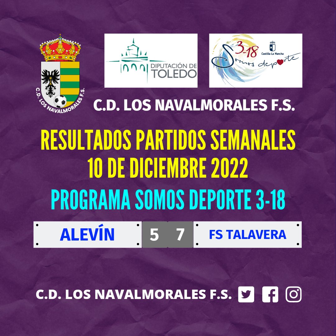 CDNavalmorales's tweet photo. Resultados partidos semanales
10 de diciembre de 2022
#cdln #cdlosnavalmoralesfs #corazonmorado💜 #escuelasdeportivas #somosdeporte318 #losnavalmorales #resultados #partidos https://t.co/8rTfo0vHTe