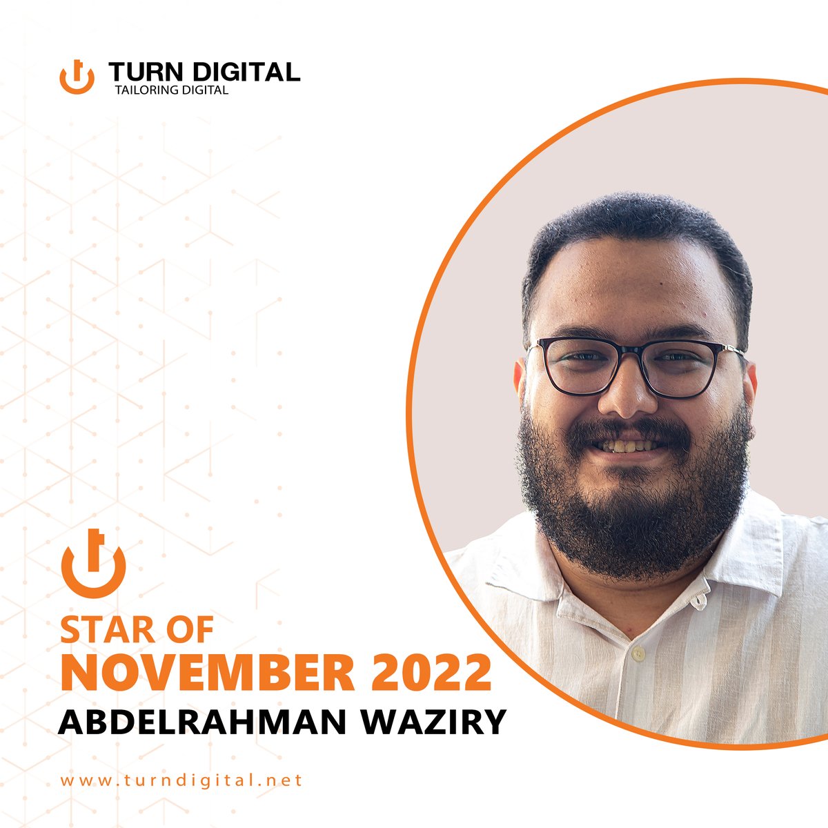 TurnDigital_'s tweet photo. Congratulations! Abdelrahman Mohsen
Star Of November 2022.
#TurnDigital #Star_of_The_Month #digital_transformation https://t.co/OB5xbuSq9Z